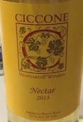 西科尼花蜜灰皮諾-霞多麗混釀干白葡萄酒(Ciccone Vineyard and Winery Nectar Pinot Grigio-Chardonnay, Leelanau Peninsula, USA)