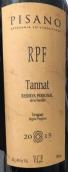 皮薩諾家族私人珍藏丹娜干紅葡萄酒(Pisano RPF Reserva Personal de la Familia Tannat, Progreso, Uruguay)