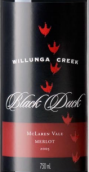 威倫加溪黑鴨梅洛紅葡萄酒(Willunga Creek Black Duck Merlot, McLaren Vale, Australia)