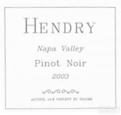 Hendry Vineyard Pinot Noir, Napa Valley, USA