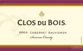 寶林酒堡索諾瑪縣赤霞珠干紅葡萄酒(Clos du Bois Sonoma County Cabernet Sauvignon, California, USA)