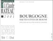 雷圖酒莊勃艮第上伯恩白葡萄酒(Jean?Claude?Rateau Bourgogne Hautes Cotes de Beaune, Beaune, France)