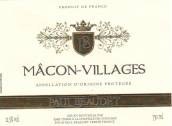 保羅波德酒莊干白葡萄酒（馬貢村）(Paul Beaudet, Macon Villages, France)