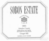 頌博美洲獅山仙粉黛干紅葡萄酒(Sobon Estate Cougar Hill Zinfandel, Amador County, USA)