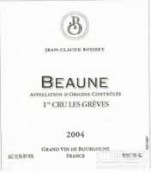 波塞特萊斯格雷干紅葡萄酒(Jean-Claude Boisset Les Greves, Beaune Premier Cru, France)