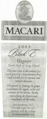 Macari Block E Viognier, North Fork of Long Island, USA