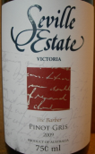 塞維爾巴伯灰皮諾干白葡萄酒(Seville Estate The Barber Pinot Gris, Yarra Valley, Australia)