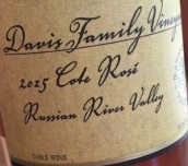 戴維斯酒莊科特桃紅葡萄酒(Davis Family Vineyards  Cote Rose, Russian River Valley, USA)