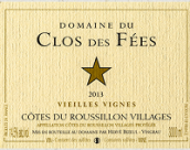 克洛費(fèi)斯酒莊老藤紅葡萄酒(Domaine du Clos des Fees Vieilles Vignes, Cotes du Roussillon Villages, France)