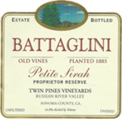 巴塔利尼小西拉干紅葡萄酒(Battaglini Petite Sirah, Russian River Valley, USA)