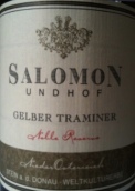 薩洛蒙帕特級珍藏黃塔明娜甜白葡萄酒(Salomon Undhof Noble Reserve Gelber Traminer, Kremstal, Austria)