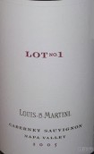 路易斯馬提尼1號田赤霞珠干紅葡萄酒(Louis M. Martini Lot No. 1 Cabernet Sauvignon, Napa Valley, USA)
