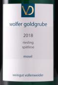 沃倫威德酒莊沃爾費黃金園晚收雷司令甜白葡萄酒(Weingut Vollenweider Wolfer Goldgrube Riesling Spatlese, Mosel, Germany)