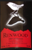 紅杉酒莊沉睡者克萊恩仙粉黛紅葡萄酒(Renwood Sleeper Crain Zinfandel, Amador County, USA)