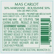 Mas Carlot Marsanne-Roussane, Vin de Pays d'Oc, France