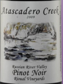 阿塔斯卡德羅溪里瓦爾莊園黑皮諾干紅葡萄酒(Atascadero Creek Rioual Vineyards Pinot Noir, Russian River Valley, USA)