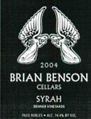 布萊恩·本森酒莊西拉紅葡萄酒(Brian Benson Cellars Syrah, Paso Robles, USA)