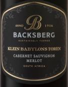 貝克斯堡酒莊克萊恩貝勒特赤霞珠-梅洛紅葡萄酒(Backsberg Klein Babylons Toren Cabernet Sauvignon - Merlot, Paarl, South Africa)