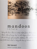 曼顿晚收混酿半干白葡萄酒(Mandoon Estate Late Harvest, West Australia, Australia)