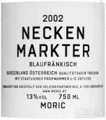 莫瑞科酒莊內(nèi)肯馬克特藍佛朗克干紅葡萄酒(Weingut Moric Necken Markter Blaufrankisch, Burgenland, Austria)