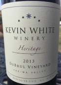 凱文·懷特傳統(tǒng)杜布園干紅葡萄酒(Kevin White Winery Heritage DuBrul Vineyard, Yakima Valley, USA)