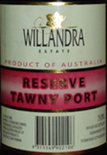 威蘭德拉莊園珍藏茶色波特酒(Willandra Estate Reserve Tawny Port, Riverina, Australia)