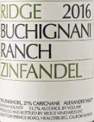 山脊酒莊布奇納尼園仙粉黛紅葡萄酒(Ridge Buchignani Ranch Zinfandel, Santa Cruz County, USA)