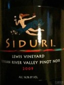 希杜麗酒莊黑皮諾干紅葡萄酒（俄羅斯河谷 ）(Siduri Pinot Noir, Russian River Valley, USA)