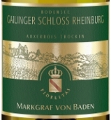 巴登侯爵萊茵堡歐賽瓦干白葡萄酒(Weingut Markgraf Von Baden Schloss Rheinburg Auxerrois Trocken, Baden, Germany)