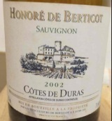 拜提空长相思干白葡萄酒(Berticot Sauvgnon Blanc, Cotes de Duras, France)
