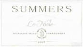 Summers La Nude Chardonnay, Arroyo Grande Valley, USA