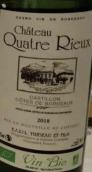 四萊爾堡酒莊紅葡萄酒(Chateau Quatre Rieux, Castillon Cotes de Bordeaux, France)