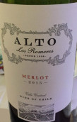 Alto Los Romeros Merlot, Valle de Colchagua, Chile