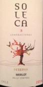 索莱卡酒庄珍藏梅洛红葡萄酒(Soleca Reserva Merlot, Central Valley, Chile)