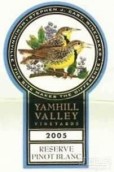 巖希爾谷珍藏白皮諾干白葡萄酒(Yamhill Valley Vineyards Reserve Pinot Blanc, McMinnville, USA)