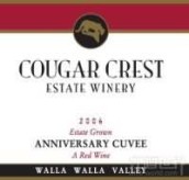 美洲獅周年紀念特釀干紅葡萄酒(Cougar Crest Winery Anniversary Cuvee, Walla Walla Valley, USA)