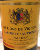 羅伯特維克維諾比雄獅赤霞珠紅葡萄酒(Robert Vic Les Lions du Vignoble Cabernet Sauvignon, Languedoc, France)