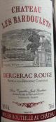 巴度萊酒莊紅葡萄酒(Chateau Les Bardoulets Rouge, Bergerac, France)