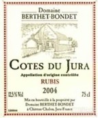 Domaine Berthet-Bondet Cotes du Jura Rubis, Jura, France