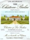 貝萊克酒莊干紅葡萄酒(Chateau Balac, Haut-Medoc, France)