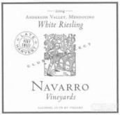 納瓦羅精選遲摘雷司令干白葡萄酒(Navarro Vineyards Cluster Select Late Harvest Riesling, Anderson Valley, USA)