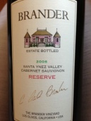 布蘭德珍藏赤霞珠干紅葡萄酒(Brander Vineyard Reserve Cabernet Sauvignon, Santa Ynez Valley, USA)