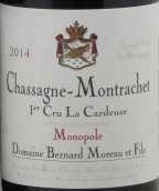 莫羅父子酒莊卡德斯（夏山-蒙哈榭一級(jí)園）紅葡萄酒(Domaine Bernard Moreau et Fils La Cardeuse, Chassagne-Montrachet Premier Cru, France)