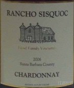 蘭徹酒莊霞多麗干白葡萄酒(Rancho Sisquoc Winery Chardonnay, Santa Barbara County, USA)