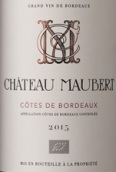 莫貝爾紅葡萄酒(Chateau Maubert, Cotes de Bordeaux, France)