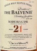 百富21年馬德拉桶陳蘇格蘭單一麥芽威士忌(The Balvenie Aged 21 Years Madeira Cask Single Malt Scotch Whisky, Speyside, UK)