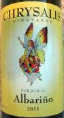 蝶蛹酒庄阿尔巴利诺干白葡萄酒(Chrysalis Vineyards Albarino, Virginia, USA)