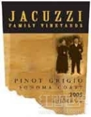 佳卡茲酒莊灰皮諾白葡萄酒(Jacuzzi Family Pinot Grigio, Carneros, USA)