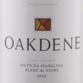 奧克丹瑪?shù)贍栠_(dá)黑皮諾起泡酒(Oakdene Vineyards Matilda Sparkling Pinot Noir, Geelong, Australia)