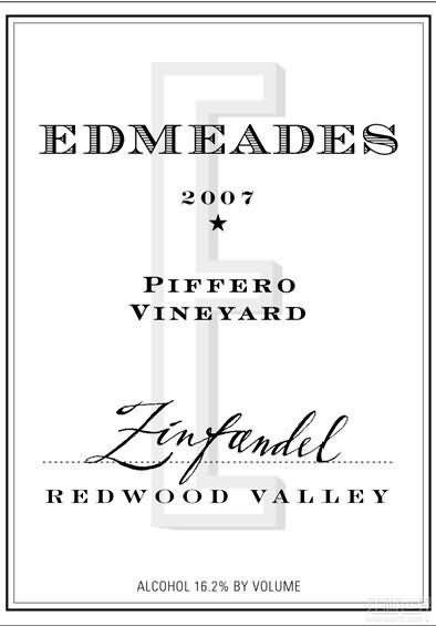 edmeades piffero vineyard zinfandel, mendocino, usa